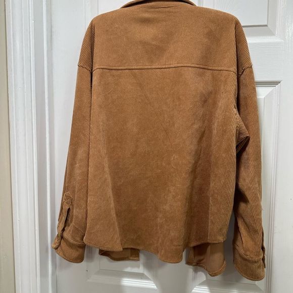 Corduroy Button Down Shacket - Picture 3 of 8